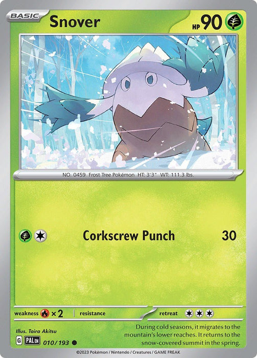 Pokemon Snover 010/193 SV02: Paldea Evolved Normal - EternaCards
