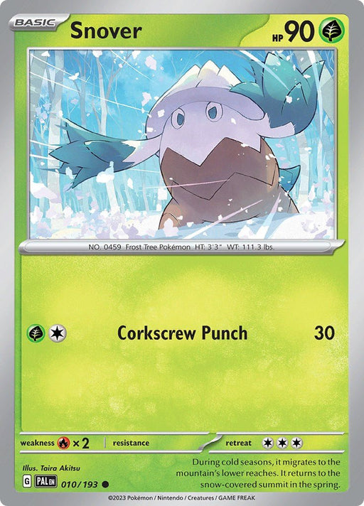 Pokemon Snover 010/193 SV02: Paldea Evolved Normal - EternaCards
