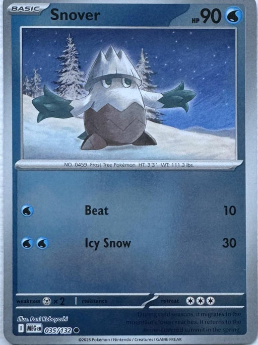 Pokemon Snover - 035/132 ME01: Mega Evolution Normal - Eterna Cards