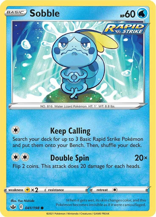 Pokemon Sobble 041/198 SWSH06: Chilling Reign Normal - EternaCards