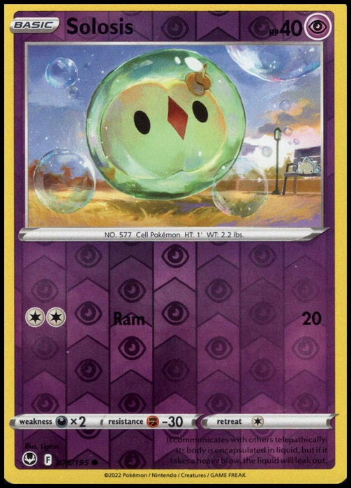 Pokemon Solosis 076/195 SWSH12: Silver Tempest Normal - Eterna Cards