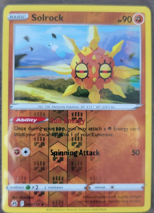 Pokemon Solrock 069/159 SWSH: Crown Zenith Normal - Eterna Cards