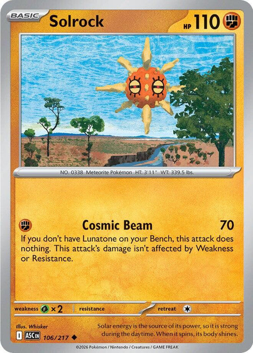 Pokemon Solrock 106/217 ME: Ascended Heroes Normal - EternaCards