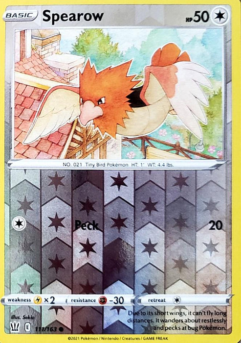 Pokemon Spearow 111/163 SWSH05: Battle Styles Normal - Eterna Cards