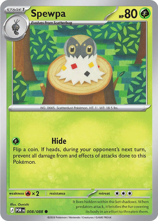 Pokemon Spewpa - 008/088 008/088 ME03: Perfect Order Normal - EternaCards