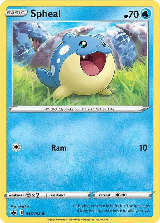 Pokemon Spheal 037/198 SWSH06: Chilling Reign Normal - EternaCards
