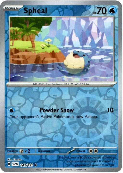 Pokemon Spheal - 043/191 SV08: Surging Sparks Normal - Eterna Cards