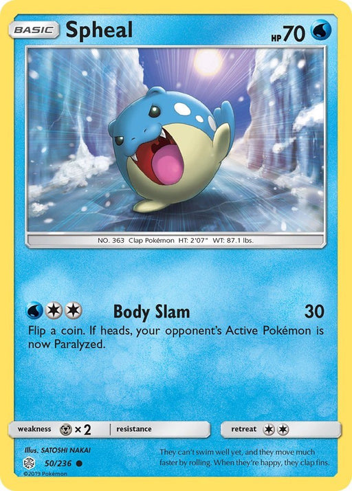 Pokemon Spheal - 50/236 SM - Cosmic Eclipse Normal - EternaCards