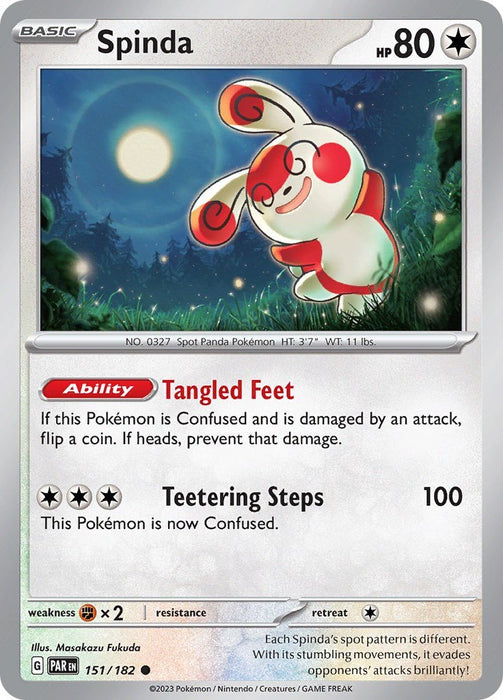 Pokemon Spinda 151/182 SV04: Paradox Rift Reverse Holo - EternaCards