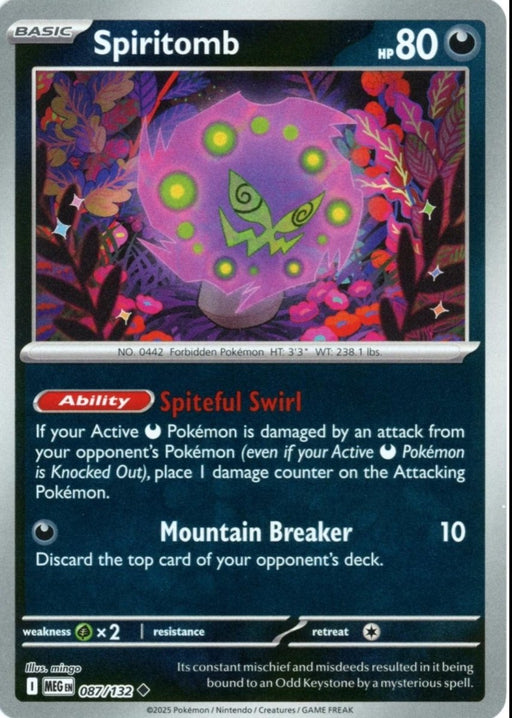 Pokemon Spiritomb - 087/132 ME01: Mega Evolution Reverse Holo - Eterna Cards