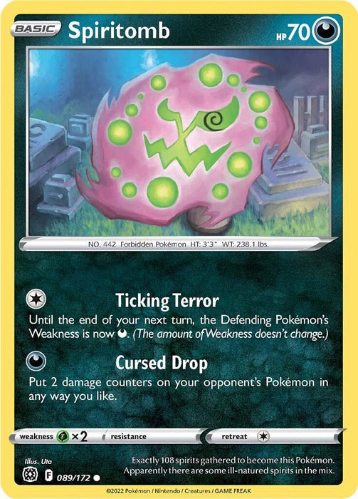 Pokemon Spiritomb 089/172 SWSH09: Brilliant Stars Normal - EternaCards