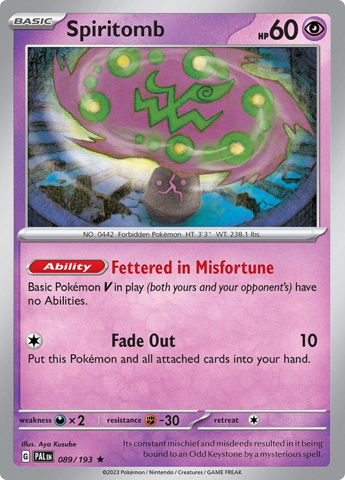 Pokemon Spiritomb 089/193 SV02: Paldea Evolved Holo - EternaCards
