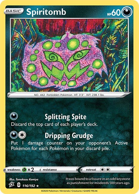 Pokemon Spiritomb 116/192 SWSH02: Rebel Clash Normal - Eterna Cards