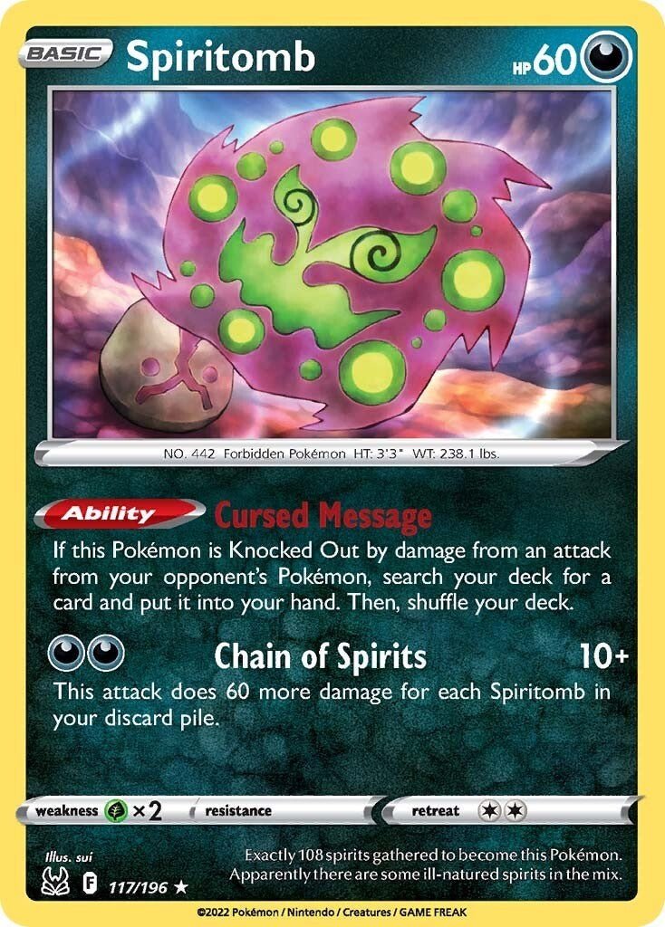 Pokemon Spiritomb 117/196 SWSH11: Lost Origin Normal