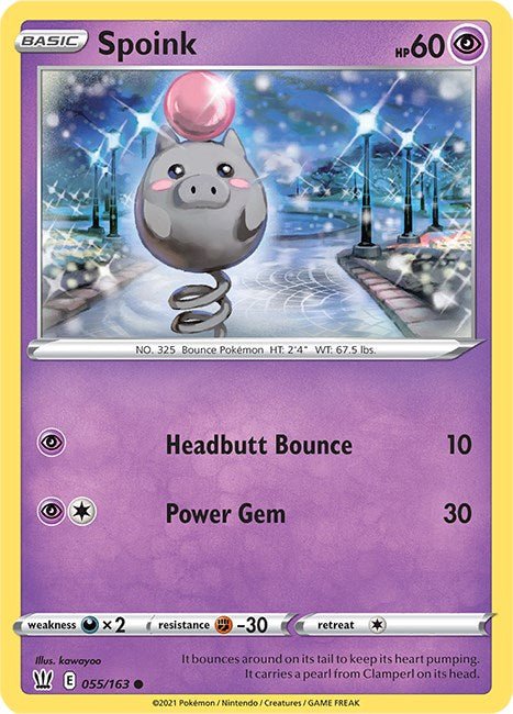 Pokemon Spoink 055/163 SWSH05: Battle Styles Normal - EternaCards