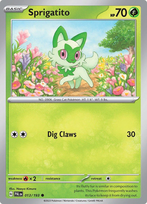 Pokemon Sprigatito - 013/193 013/193 SV02: Paldea Evolved Normal - EternaCards