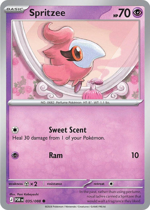 Pokemon Spritzee 035/088 ME03: Perfect Order Reverse Holofoil - EternaCards