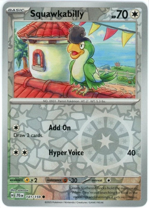 Pokemon Squawkabilly 141/159 SV09: Journey Together Normal - Eterna Cards