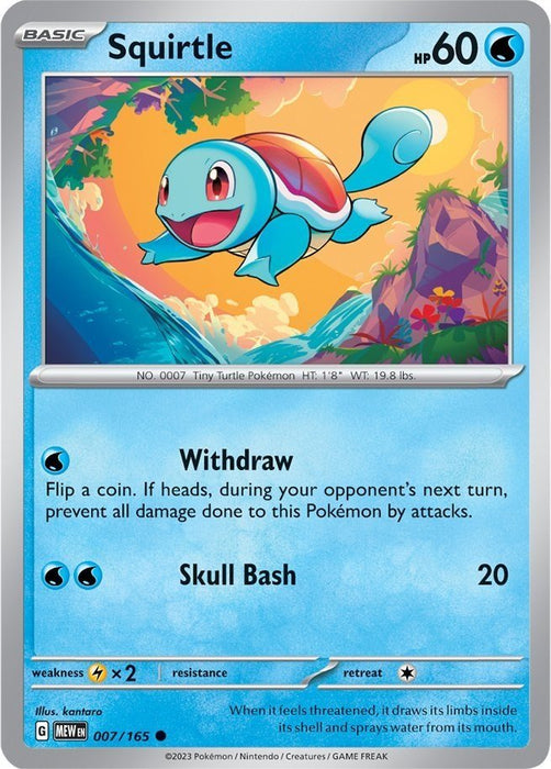 Pokemon Squirtle - 007/165 007/165 SV: Scarlet & Violet 151 Reverse Holo - EternaCards