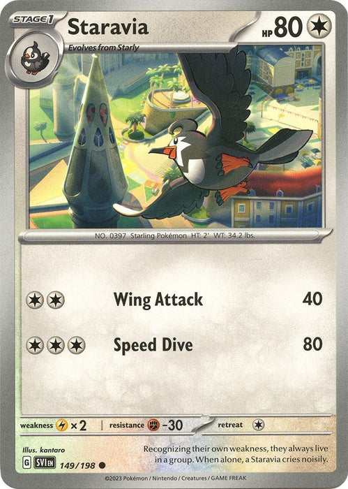 Pokemon Staravia 149/198 SV01: Scarlet & Violet Base Set Normal - EternaCards