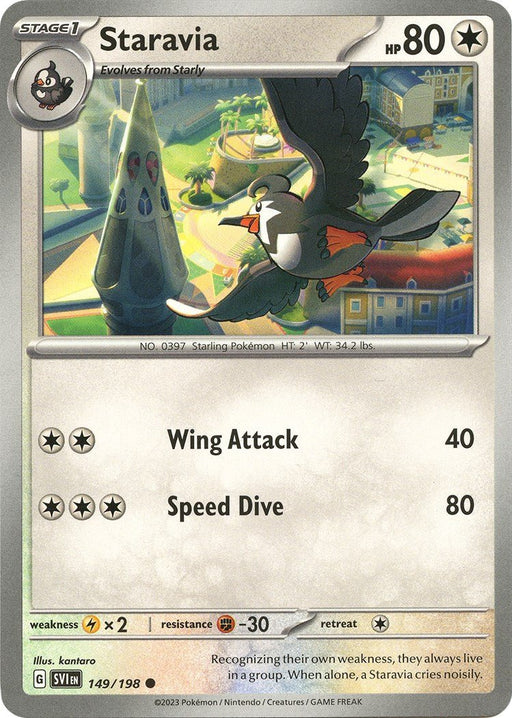 Pokemon Staravia 149/198 SV01: Scarlet & Violet Base Set Normal - EternaCards