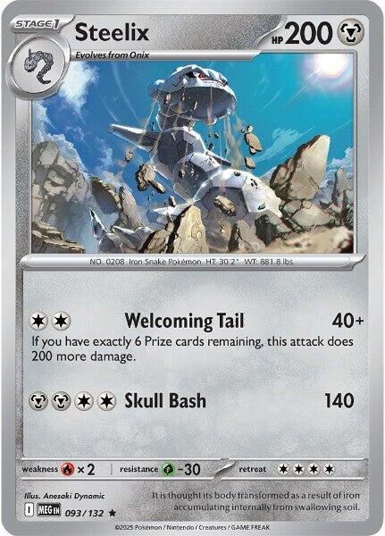 Pokemon Steelix - 093/132 093/132 ME01: Mega Evolution Holo - EternaCards