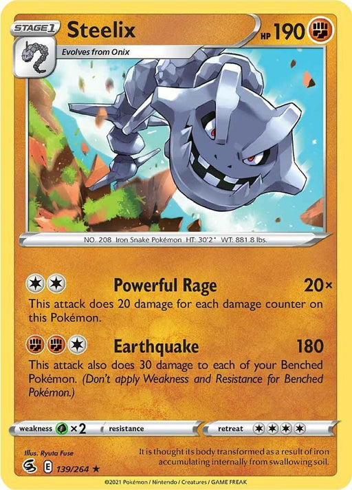 Pokemon Steelix 139/264 SWSH08: Fusion Strike Reverse Holo - EternaCards