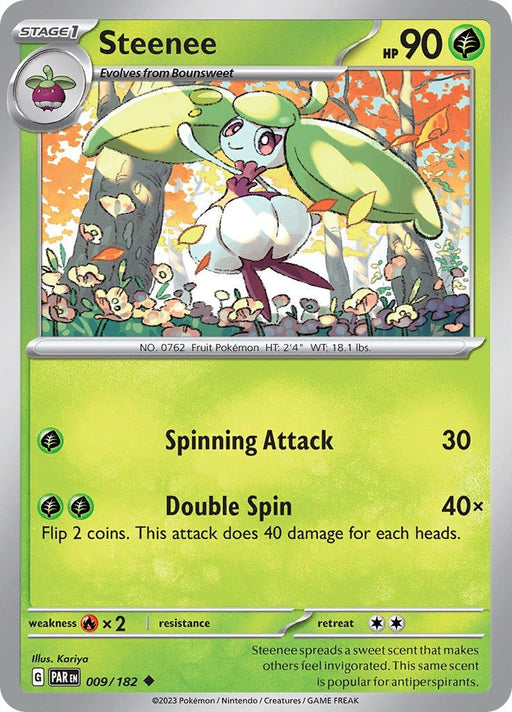 Pokemon Steenee 009/182 SV04: Paradox Rift Normal - EternaCards