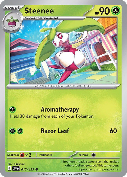 Pokemon Steenee 017/197 SV03: Obsidian Flames Normal - EternaCards