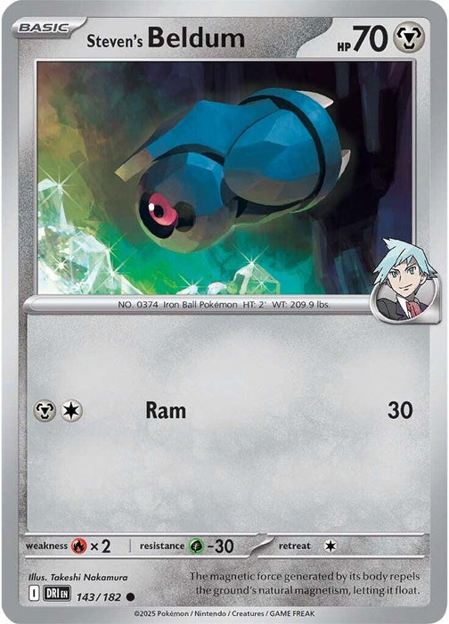 Pokemon Steven's Beldum 143/182 SV10: Destined Rivals Normal - EternaCards