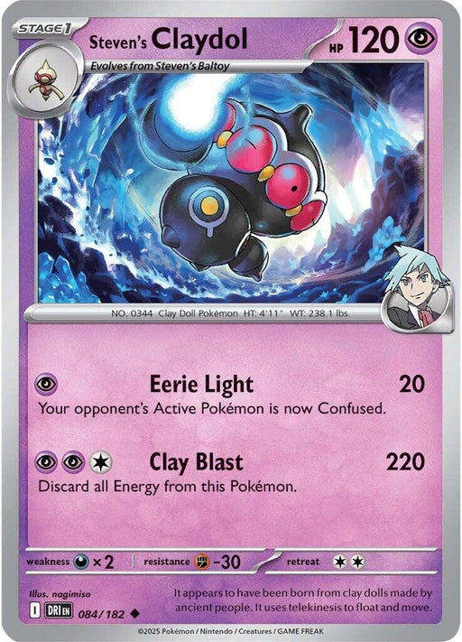 Pokemon Steven's Claydol 084/182 SV10: Destined Rivals Reverse Holo - EternaCards