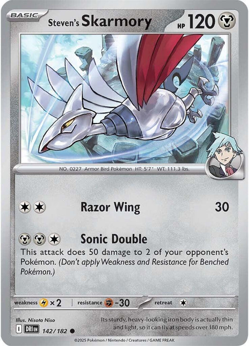 Pokemon Steven's Skarmory 142/182 SV10: Destined Rivals Normal - EternaCards