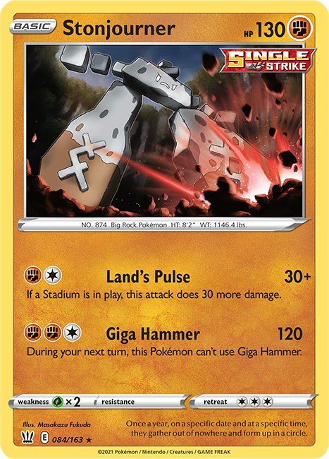 Pokemon Stonjourner 084/163 SWSH05: Battle Styles Normal - Eterna Cards