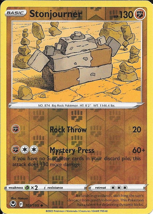 Pokemon Stonjourner 101/195 SWSH12: Silver Tempest Normal - Eterna Cards