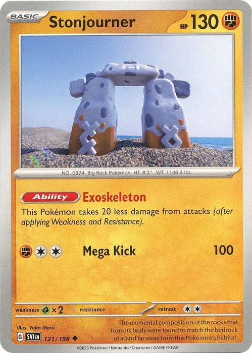 Pokemon Stonjourner 121/198 SV01: Scarlet & Violet Base Set Reverse Holo - EternaCards