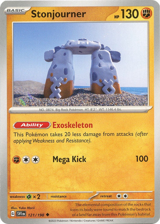 Pokemon Stonjourner 121/198 SV01: Scarlet & Violet Base Set Reverse Holo - EternaCards