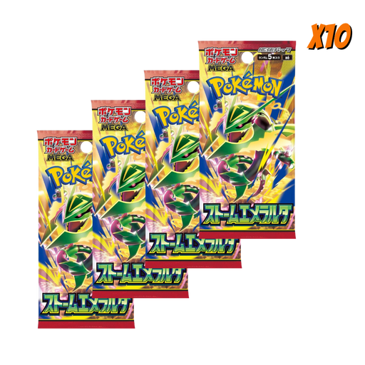 Pokemon Storm Emeralda Japanese Booster Pack Bundle (10 Packs) - Eterna Cards