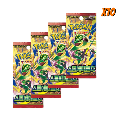 Pokemon Storm Emeralda Korean Booster Pack Bundle (10 Packs) - Eterna Cards