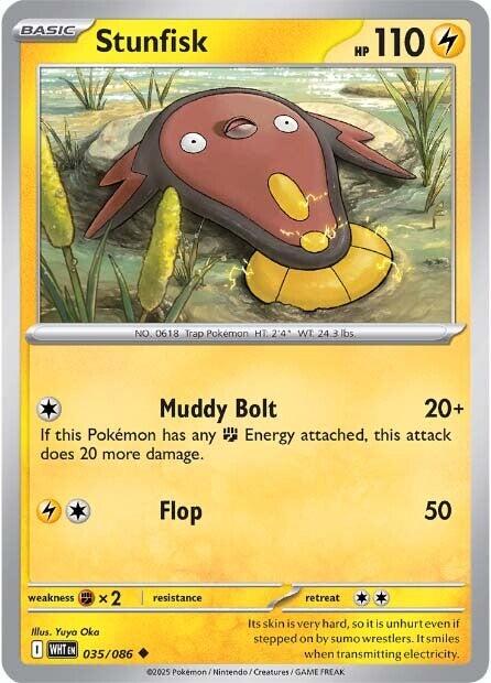 Pokemon Stunfisk 035/086 SV: White Flare Normal - EternaCards