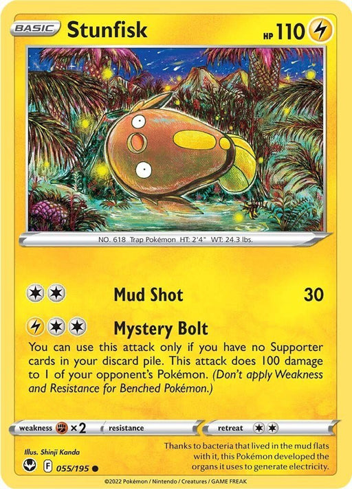 Pokemon Stunfisk 055/195 SWSH12: Silver Tempest Normal - EternaCards