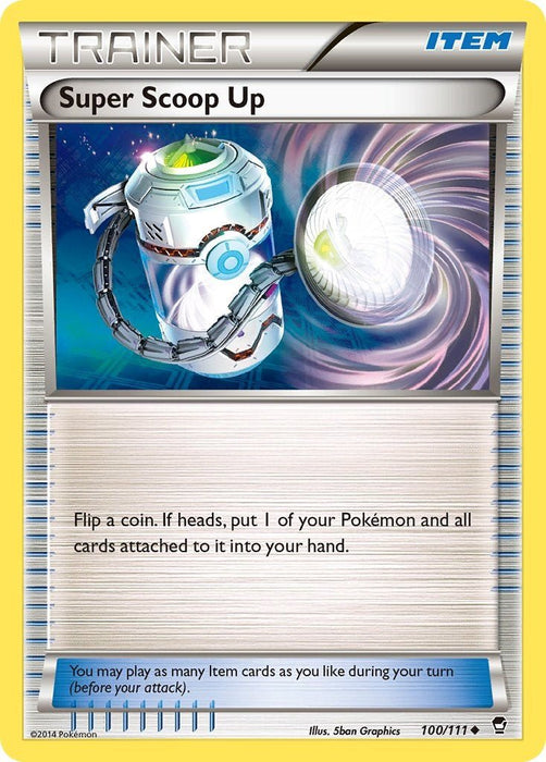Pokemon Super Scoop Up 100/111 XY - Furious Fists Reverse Holo - EternaCards