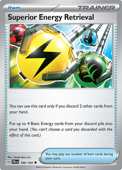 Pokemon Superior Energy Retrieval - 189/193 189/193 SV02: Paldea Evolved Reverse Holo - EternaCards
