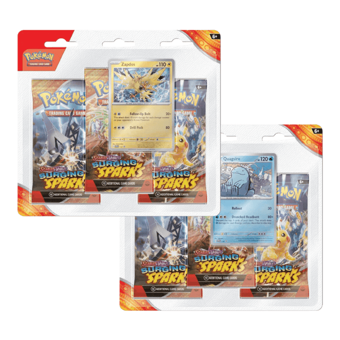 Pokemon Surging Sparks 3 - Pack Blister (Zapdos/Quagsire) - EternaCards