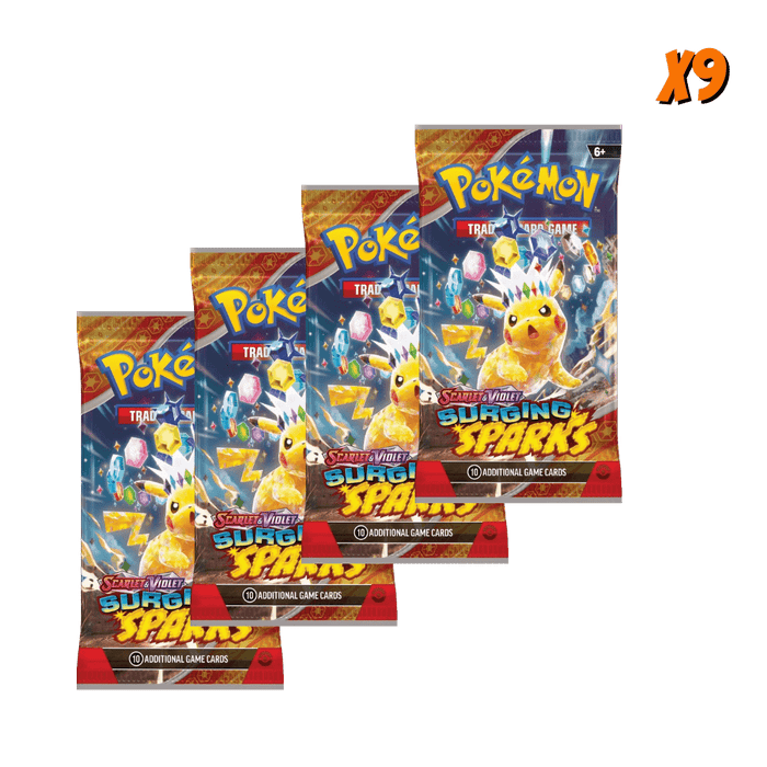 Pokemon Surging Sparks Booster Pack Bundle (9 Packs) - EternaCards