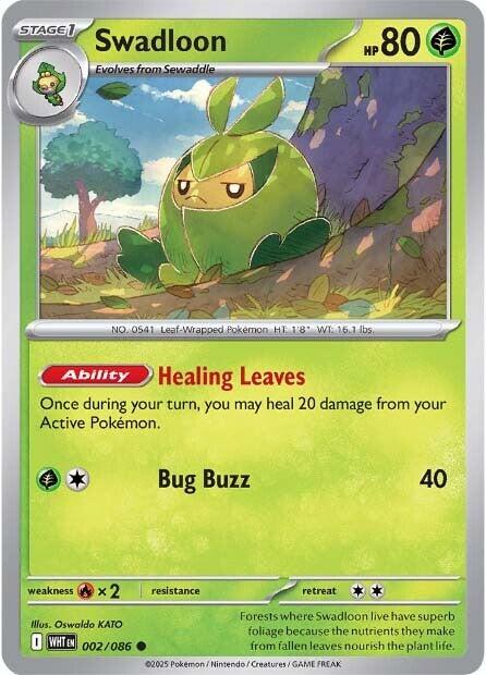 Pokemon Swadloon 002/086 SV: White Flare Normal - EternaCards