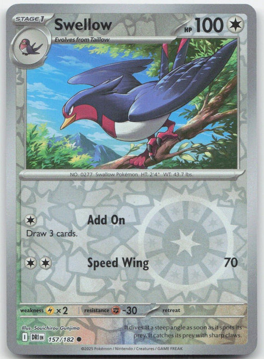 Pokemon Swellow 157/182 SV10: Destined Rivals Normal - Eterna Cards