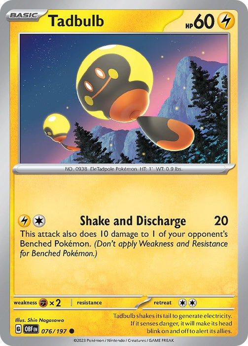 Pokemon Tadbulb 076/197 SV03: Obsidian Flames Normal - EternaCards