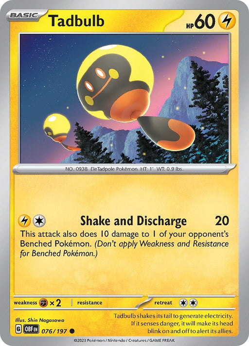 Pokemon Tadbulb 076/197 SV03: Obsidian Flames Normal - EternaCards