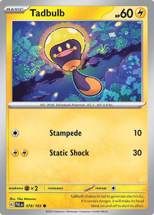 Pokemon Tadbulb - 078/193 078/193 SV02: Paldea Evolved Normal - EternaCards