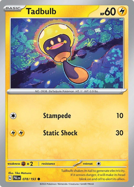 Pokemon Tadbulb - 078/193 078/193 SV02: Paldea Evolved Normal - EternaCards